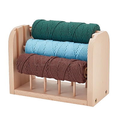 11 Spools Solid Wood Thread Rack WOOD-WH0027-90-1