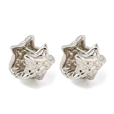 Brass Hoop Earrings EJEW-Q799-03B-P-1