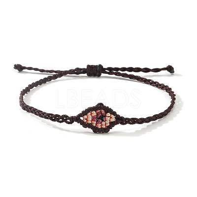 Adjustable Evil Eye Polyester Cord Braided Bracelets for Men Women BI7988-4-1