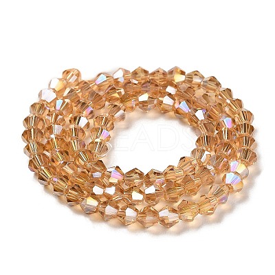 Transparent Electroplate Glass Beads Strands LS-EGLA-A039-T4mm-B18-1