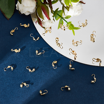 100Pcs 5 Style Brass Bead Tips KK-BBC0009-04-1