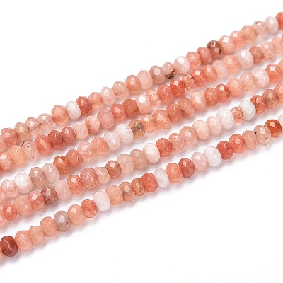Dyed Natural Malaysia Jade Rondelle Beads Strands X-G-E316-2x4mm-42-1