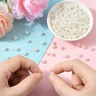 Pearlized Opaque Acrylic Beads OACR-YW0003-70A-1