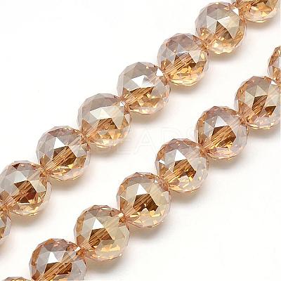 Electroplate Glass Bead Strands EGLA-S137-05-1