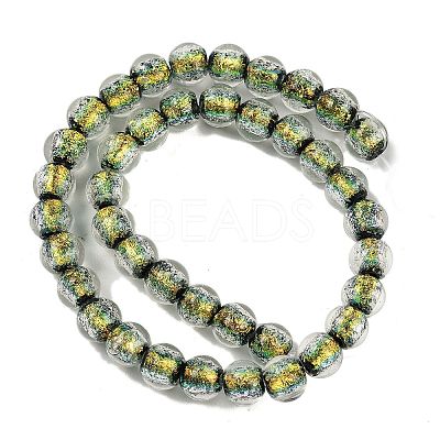 Handmade Foil Lampwork Beads Strands FOIL-K003-06B-11-1