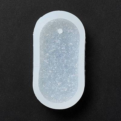 Imitation Embedded Rhinestone Rounded Rectangle Pendant Silicone Molds DIY-I090-13-1