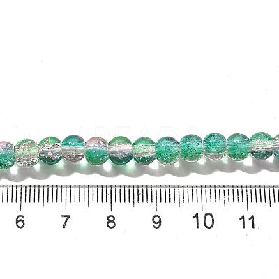 Crackle Glass Beads Strands CCG-C002-6mm-07-1
