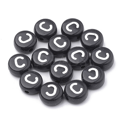 Opaque Acrylic Beads X-SACR-N002-02C-1