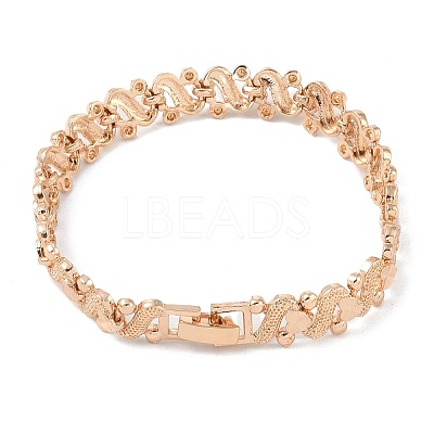 Brass Link Chain Bracelets for Women Men BJEW-P324-01I-KCG-1