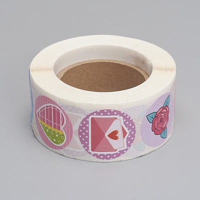 Self-Adhesive Kraft Paper Gift Tag Stickers DIY-G013-A21-1