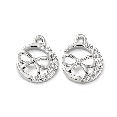 Brass Micro Pave Cubic Zirconia Charms KK-H460-58P-1