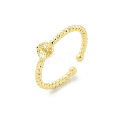 Brass Cup Peg Open Cuff Ring Settings KK-G518-02G-02-1