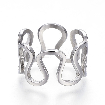 Tarnish Resistant 304 Stainless Steel Wide Band Rings RJEW-G081-29P-19mm-1