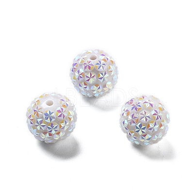 Acrylic Rhinestone Ball Beads OACR-A035-01-1