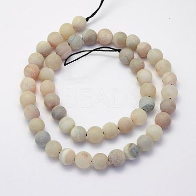 Electroplate Natural Druzy Agate Beads Strands G-G708-8mm-11-1