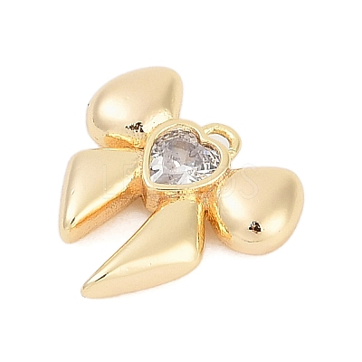 Brass Micro Pave Cubic Zirconia Pendants ZIRC-P122-05B-G01-1