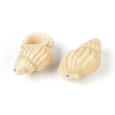 Handmade Printed Porcelain Beads Strand PORC-T133-01F-1