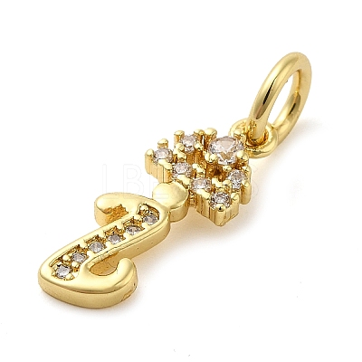 Brass Micro Pave Cubic Zirconia Pendants KK-M273-01G-I-1