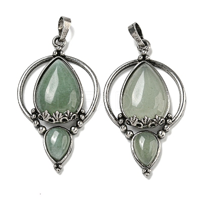 Natural Green Aventurine Pendants G-F766-04AS-03-1