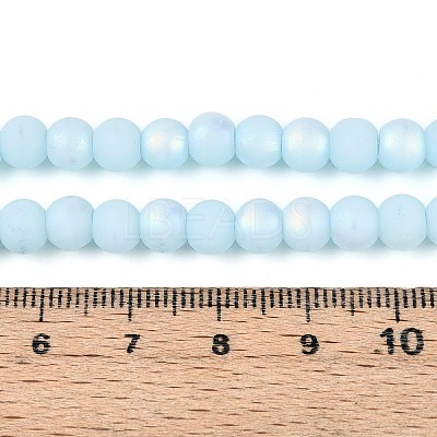 Frosted Opaque Glass Beads Strands GLAA-T032-P6mm-MBB10-1