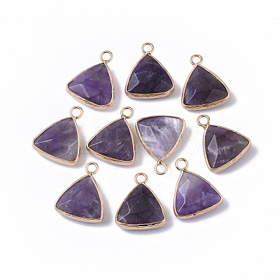 Natural Amethyst Pendants G-S359-029B-1