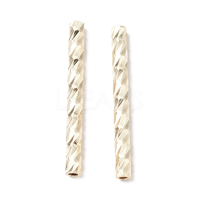 Rack Plating Brass Straight Tube Beads KK-WH0061-03B-G-1