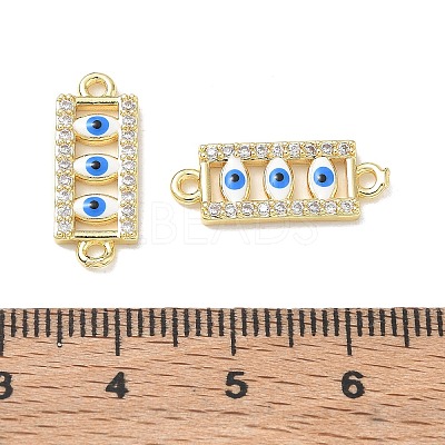 Brass Micro Pave Clear Cubic Zirconia Connector Charms CU-CBA6305-11G-1