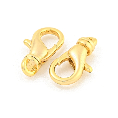 Brass Lobster Claw Clasps KK-K382-03A-G-1