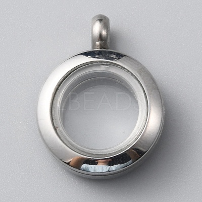304 Stainless Steel Locket Pendants STAS-WH0044-13A-P-1