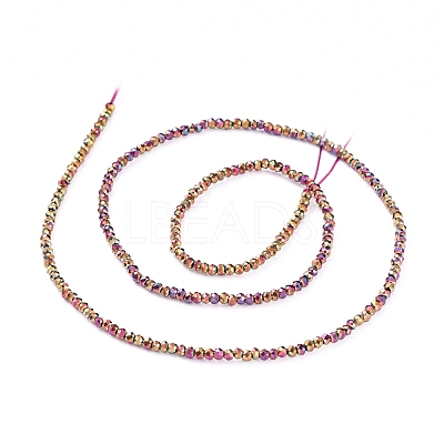 Electroplate Glass Beads Strands EGLA-F149-FP-03-1
