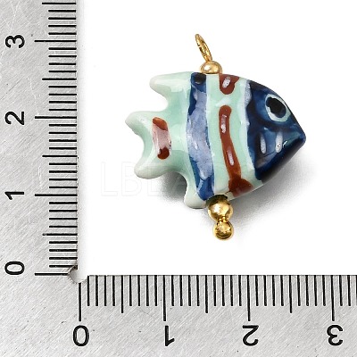 Ocean Themed Hand Painted Ceramic Porcelain Pendants PR-CBA0027-05G-04-1