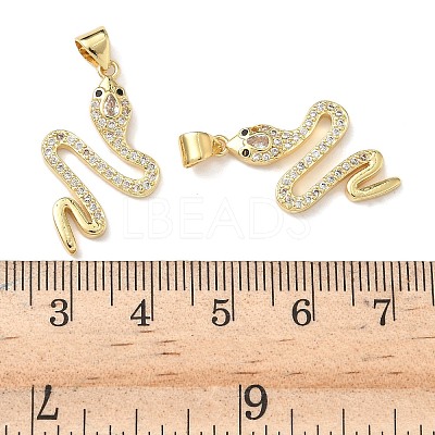 Brass Micro Pave Cubic Zirconia Pendants KK-L243-29G-09-1