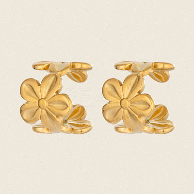 304 Stainless Steel Cuff Earrings for Women YW4360-1-1