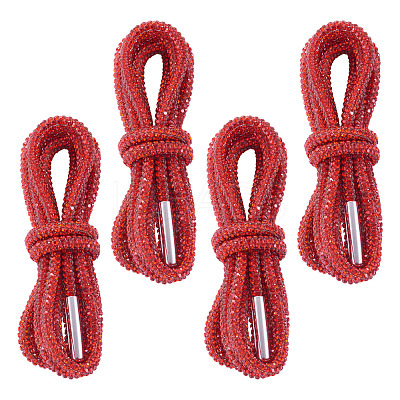 4Pcs Rhinestone Round Cord Shoelace FIND-TA0010-44P-02-1