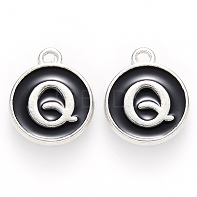 Platinum Plated Alloy Charms LS-ENAM-S118-02Q-P-1