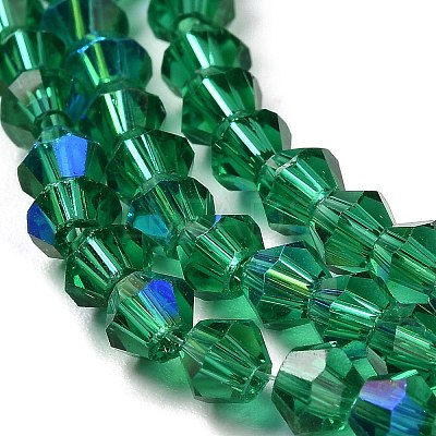 Transparent Electroplate Glass Beads Strands GLAA-F029-3mm-D10-1