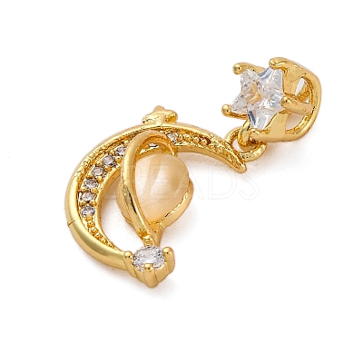 Brass Resin Pendants KK-V009-07G-1