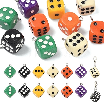 10Pcs Opaque Acrylic Pendants SACR-YW0001-71-1