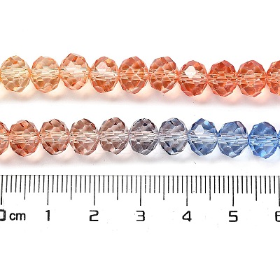 Transparent Painted Glass Beads Strands X1-DGLA-A034-T6mm-A02-1