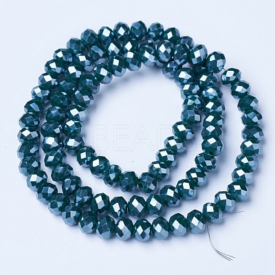 Electroplate Glass Beads Strands EGLA-A034-P4mm-A14-1
