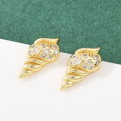 Brass Micro Pave Cubic Zirconia Pendant & Stud Earrings Sets for Women SJEW-F227-01C-G-1