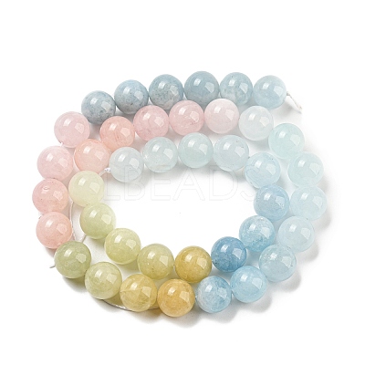 Natural Morganite Beads Strands G-P503-10MM-01-1