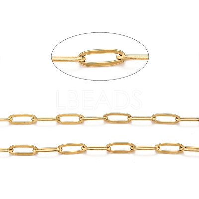 Ion Plating(IP) 304 Stainless Steel Paperclip Chains CHS-CJC0001-03G-1