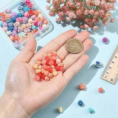50Pcs 11 Styles Synthetic Coral Beads CORA-FS0001-05-1