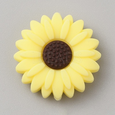 Daisy Silicone Beads SIL-WH0001-60B-01-1