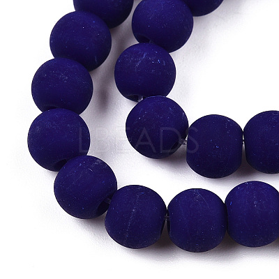 Opaque Glass Beads Strands GLAA-T032-P6mm-MD03-1