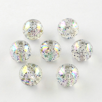 Round AB Color Transparent Acrylic Beads TACR-D005-14mm-06-1