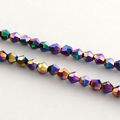Electroplate Glass Bead Strands EGLA-R094-3mm-02-1