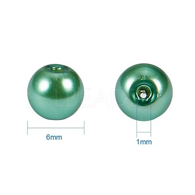 15 Color Glass Pearl Beads HY-X0008-6mm-1