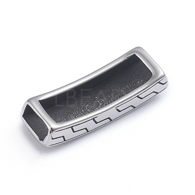 Retro 304 Stainless Steel Slide Charms/Slider Beads STAS-L243-007AS-1